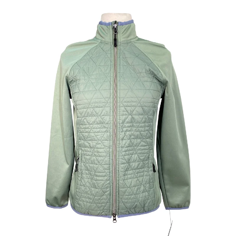 Dover Softshell Zip Jacket in Sage - Women's XS Zippered Front Buttoned Front Snap Front