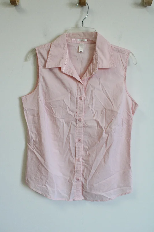 Old Navy Easy Fit Stretch Pink Collared Tank | L navy tank top