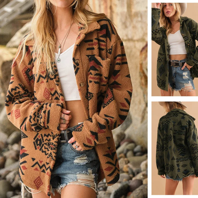 Women's Fashion Vintage Plush Lapel Long Sleeve Jacket Coat Mesh Jacket Canvas Jacket Denim Jacket Women's Fashion Vintage Plush Lapel Long Sleeve Jacket Coat Mesh Jacket Canvas Jacket Denim Jacket