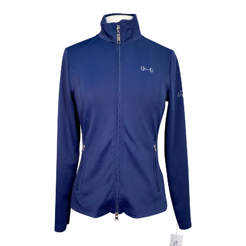 HKM Monaco Functional Jacket in Navy - Women's Small Herringbone Jacket Checkered Jacket Solid Jacket