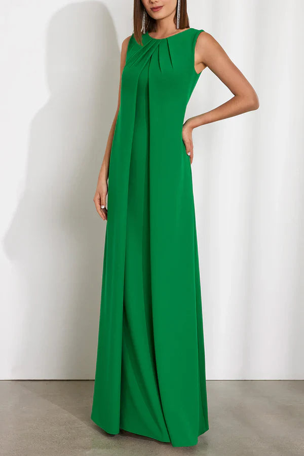 Simple and casual circular sleeveless mop mother of the bride dresses