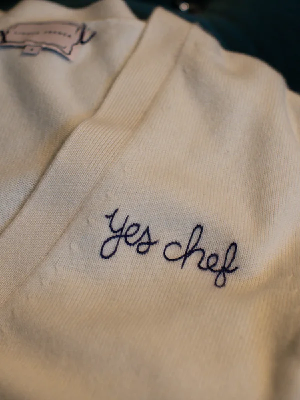 "yes chef" Oversized Cardigan Machine Wash Dry Clean Hand Wash