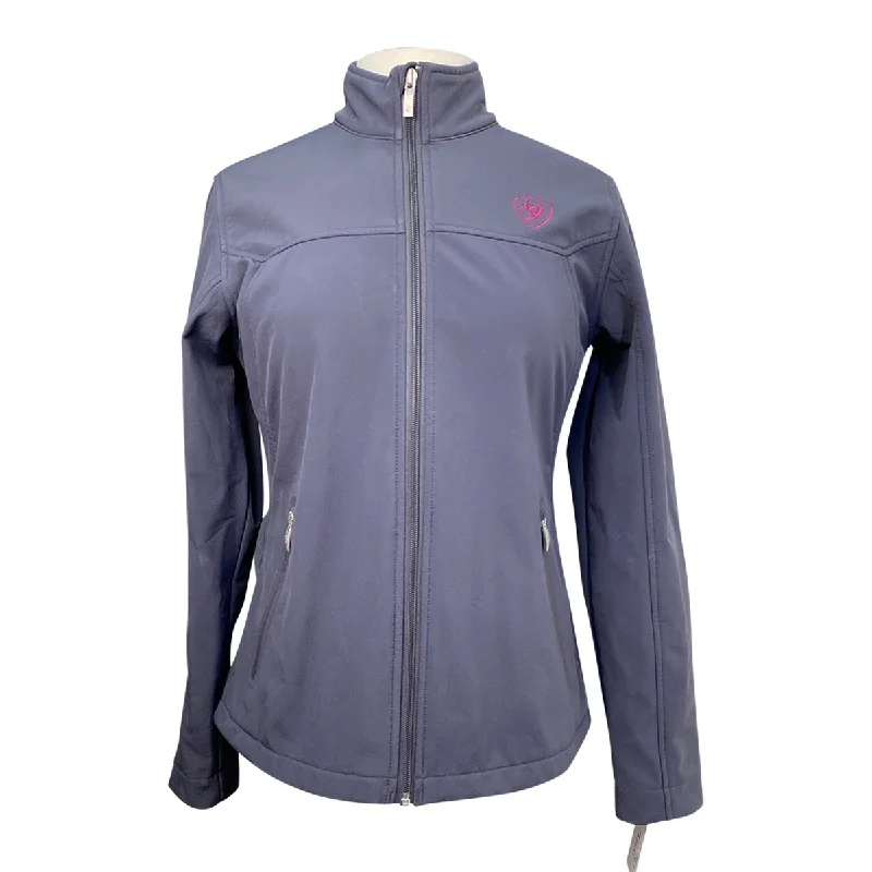 Ariat 'New Team' Softshell Jacket in Grey/Purple - Women's Medium Faux Fur Jacket Real Fur Jacket Shearling Jacket Ariat 'New Team' Softshell Jacket in Grey/Purple - Women's Medium Faux Fur Jacket Real Fur Jacket Shearling Jacket