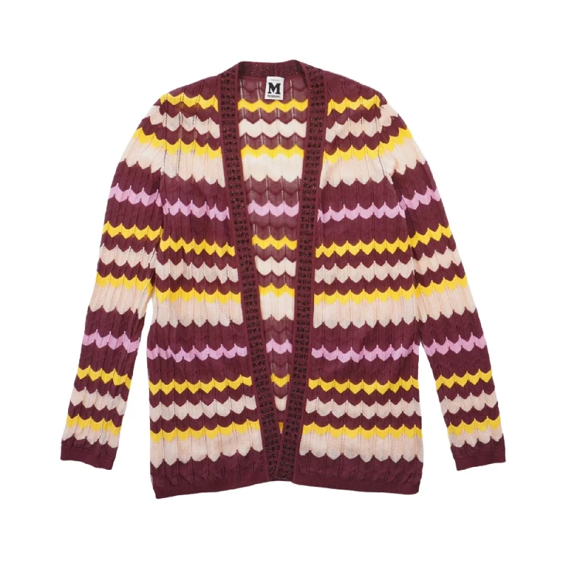 Missoni Cardigan Sweater - Women's L Denim Fabric Leather Fabric Suede Fabric