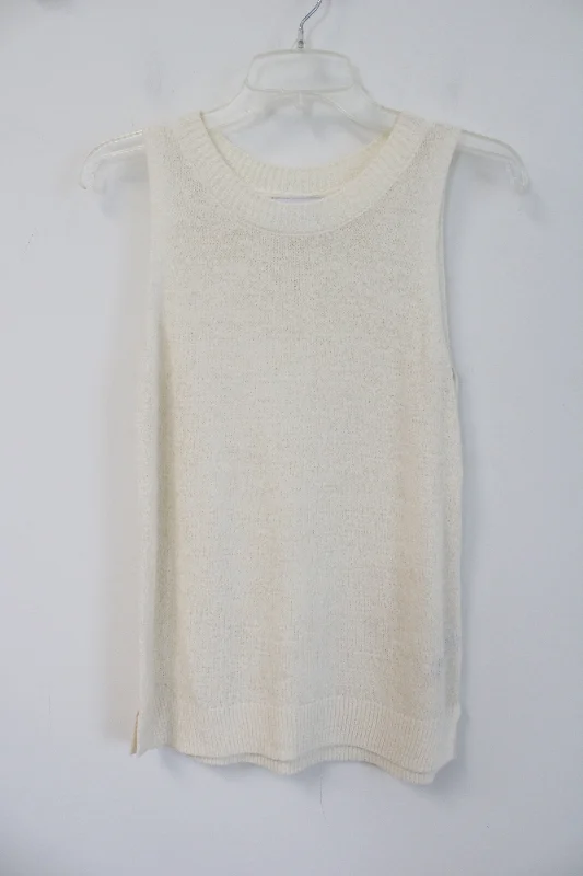 Old Navy Cream Knit Tank | S v-neck tank top