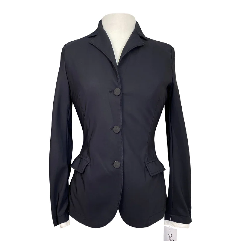 Cavalleria Toscana 'American' Competition Jacket in Black - Women's IT 40 (US 6) Tiered Jacket Buttoned Jacket Zippered Jacket Cavalleria Toscana 'American' Competition Jacket in Black - Women's IT 40 (US 6) Tiered Jacket Buttoned Jacket Zippered Jacket