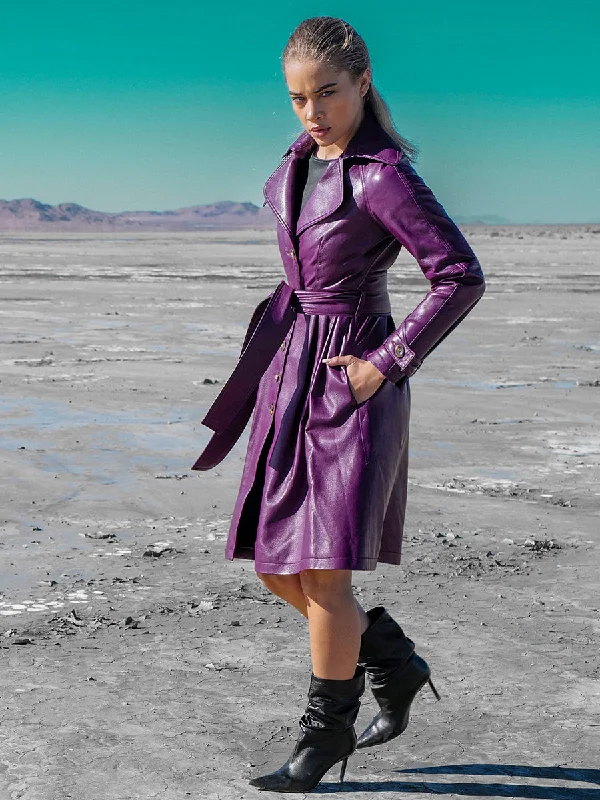 DARCY RECYCLED LEATHER TRENCH