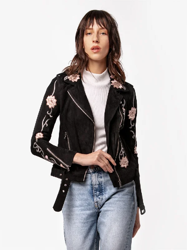 LOTUS FLOWER LEATHER JACKET