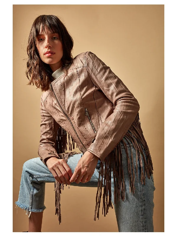 ONE LOVE FRINGE MOTO JACKET