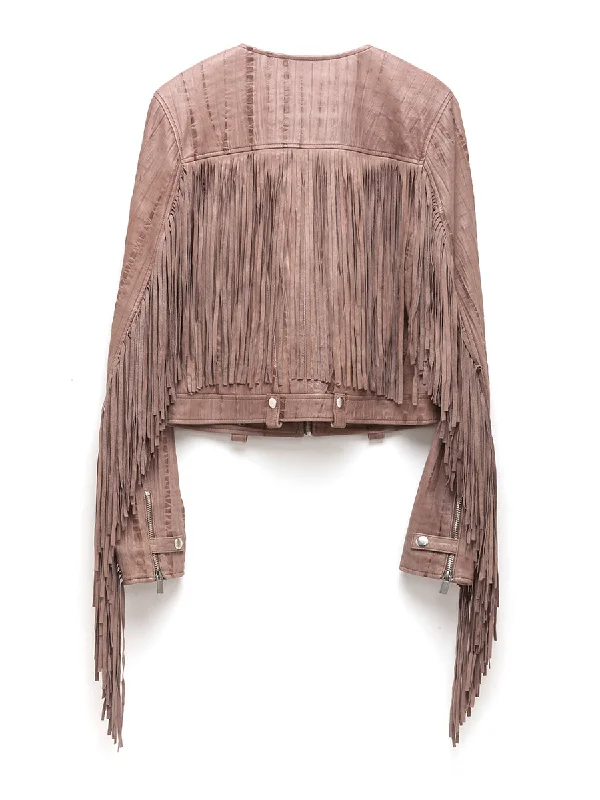 ONE LOVE FRINGE MOTO JACKET