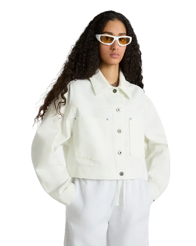 Raynes Crop Trucker Jacket in Marshmallow