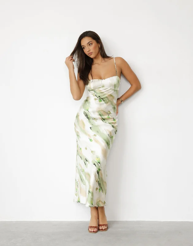 Adoette Maxi Dress (Water Lily)