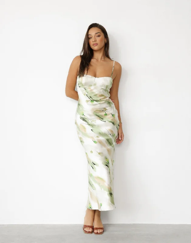 Adoette Maxi Dress (Water Lily)