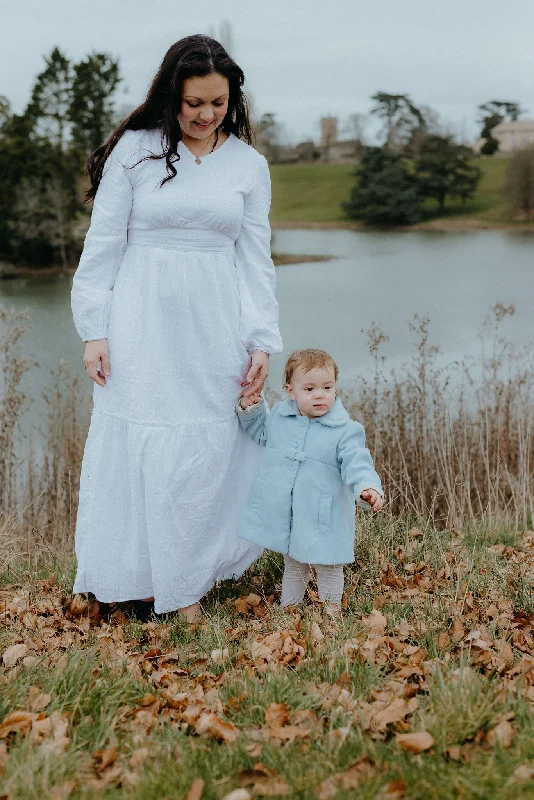 Andrea White Embroidered Maxi Dress