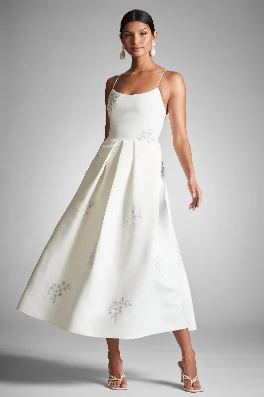 Audra Dress - Ivory/Embroidered Floral