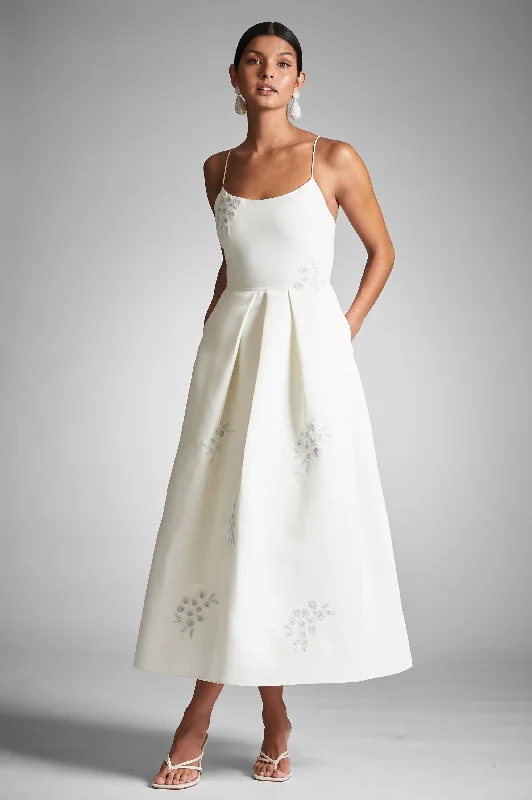 Audra Dress - Ivory/Embroidered Floral