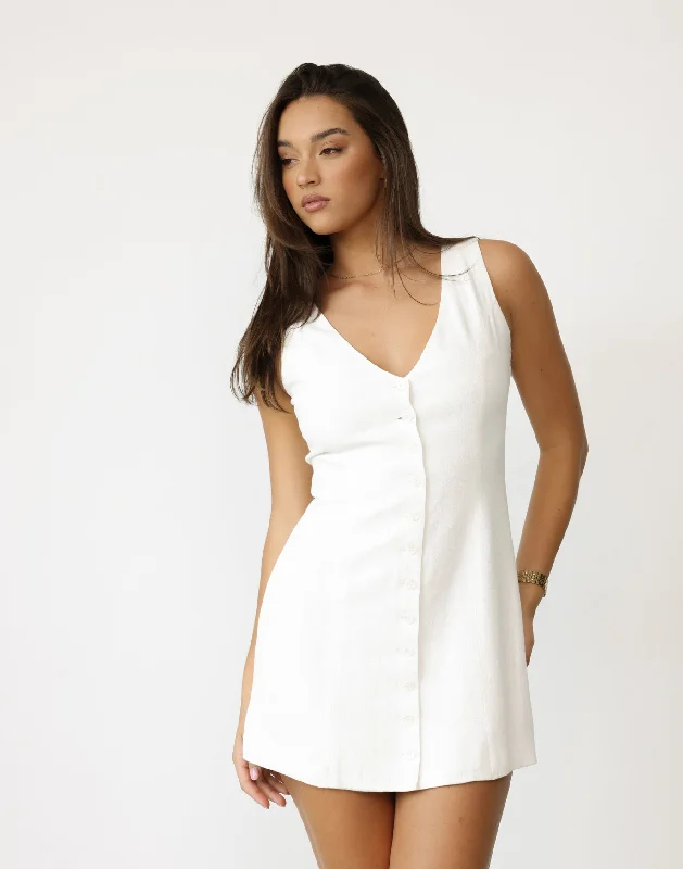 Cailey Mini Dress (White)