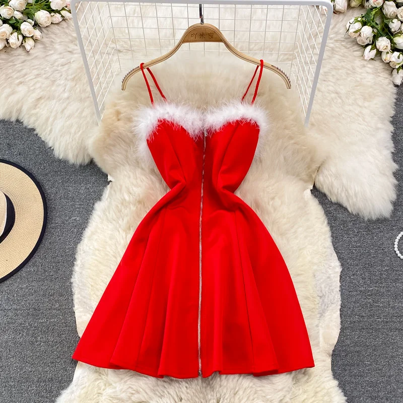 Cute A Line Christmas Dress  10785