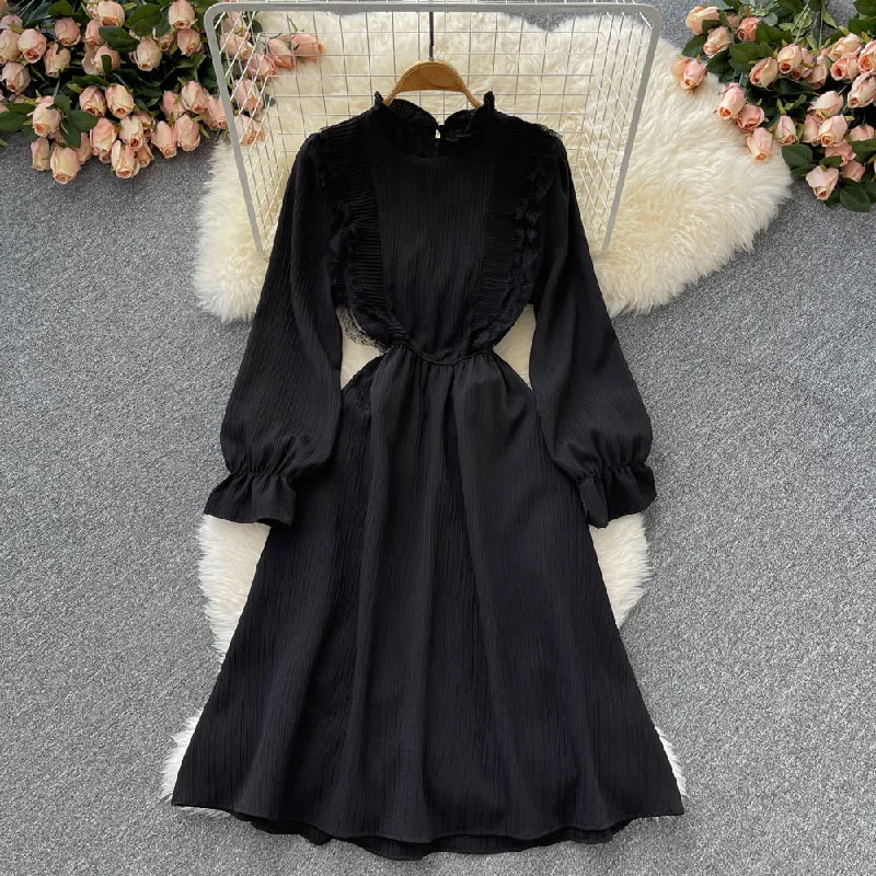 Cute A Line Long Sleeve Dress Fashion Dress  10776