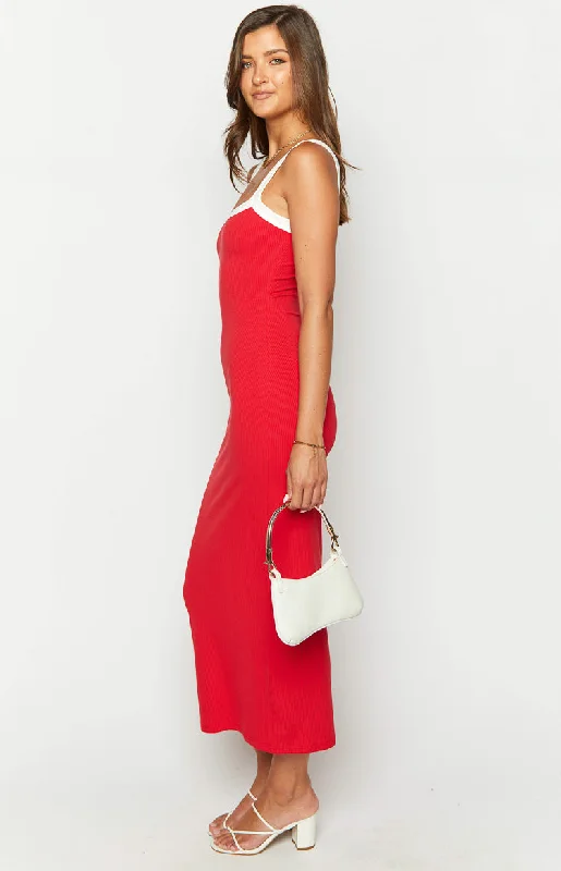 Cynthia Red Maxi Dress