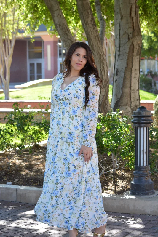 Selena Ivory Floral Maxi Dress