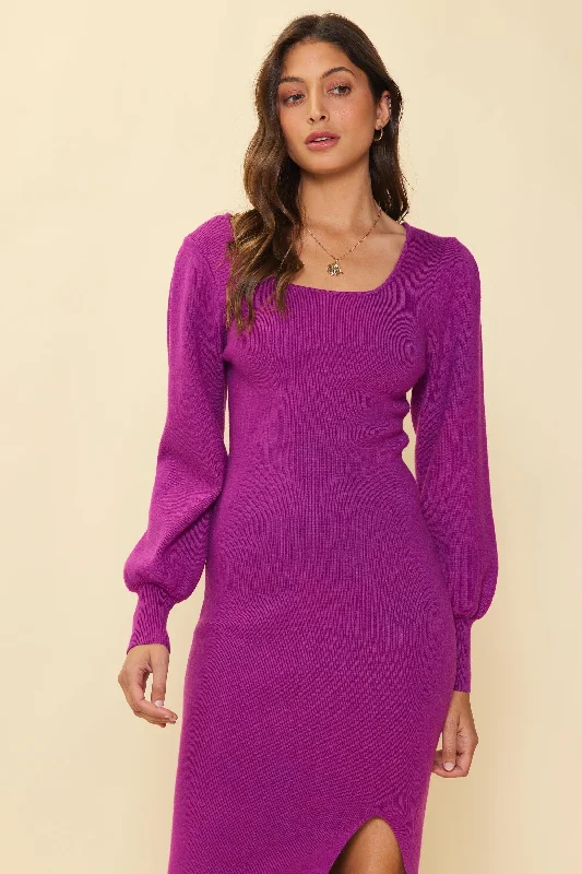 The Look Sweater Dress in Orchid FINAL SALE