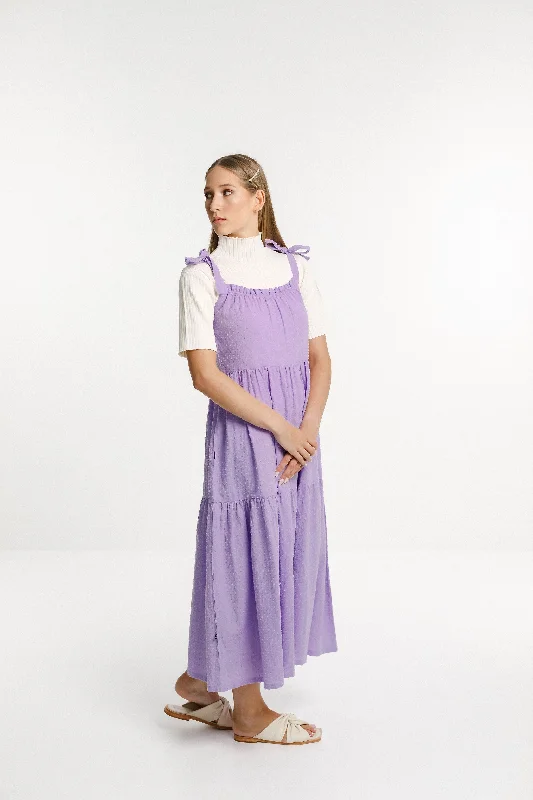 Tie Up Ziggy Dress - Sale - Purple Rose