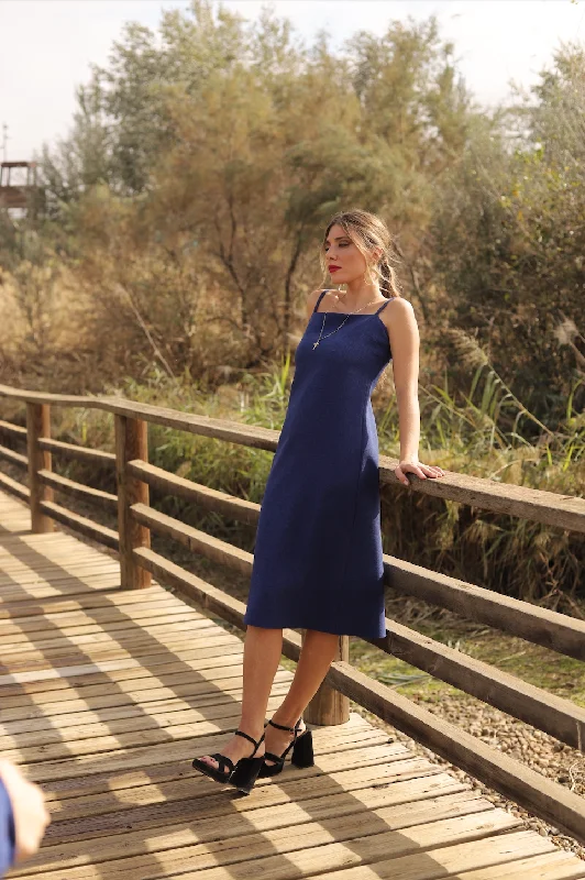 Vestido Philippa Navy Dress