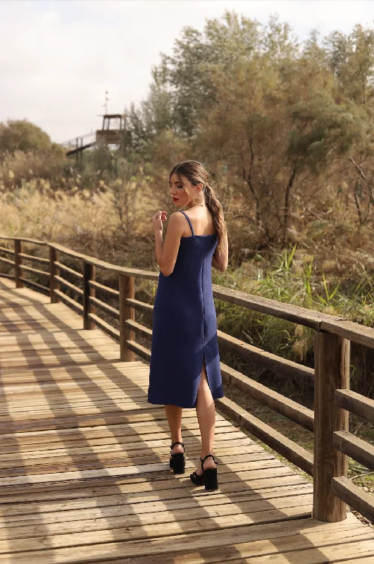 Vestido Philippa Navy Dress