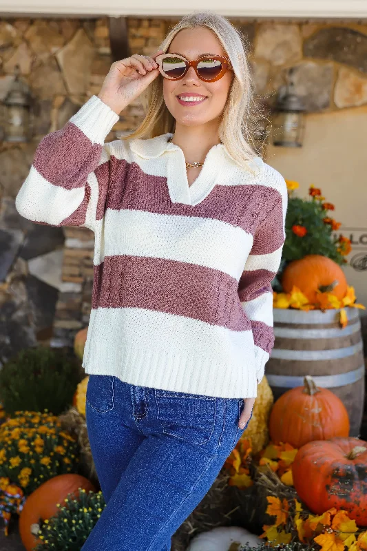 A Classic Tale Sweater-Mauve