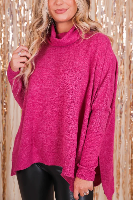 Crisp Cozy Air Sweater-Magenta