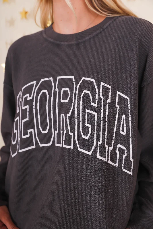 Georgia Pullover-Charcoal