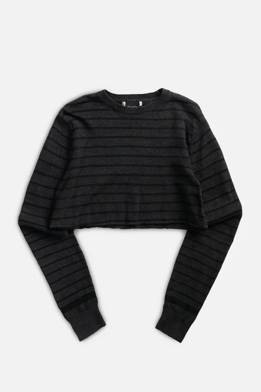 Rework Crop Knit Sweater - S