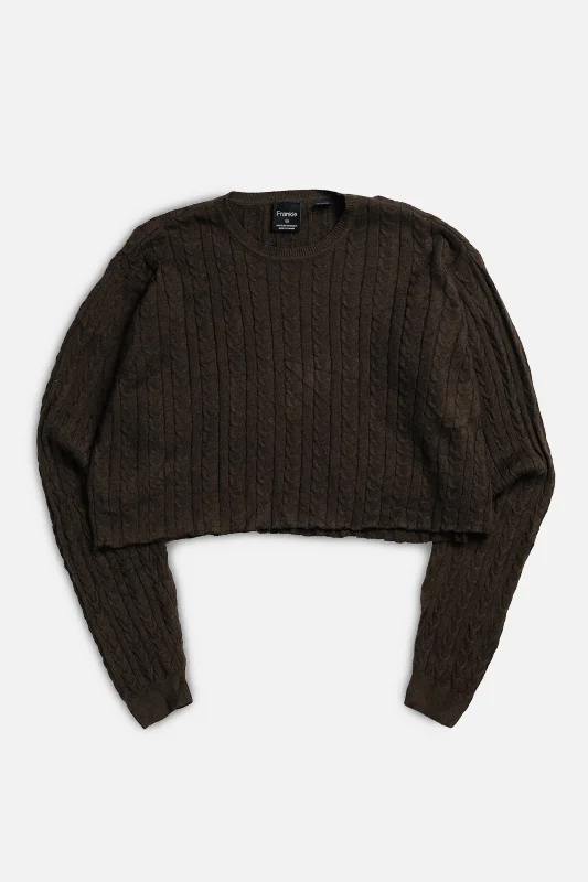 Rework Crop Knit Sweater - XXL