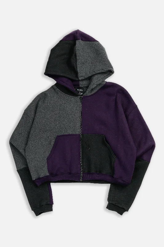 Rework Nike Crop Zip Hoodie - L