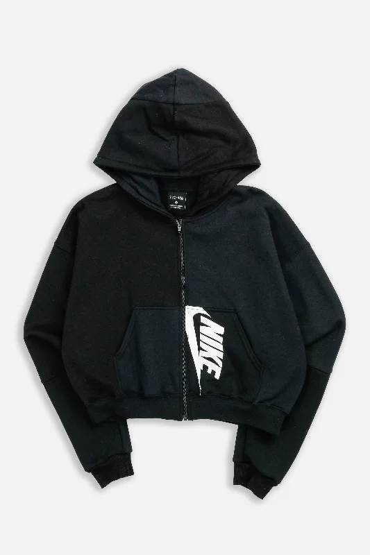 Rework Nike Crop Zip Hoodie - M