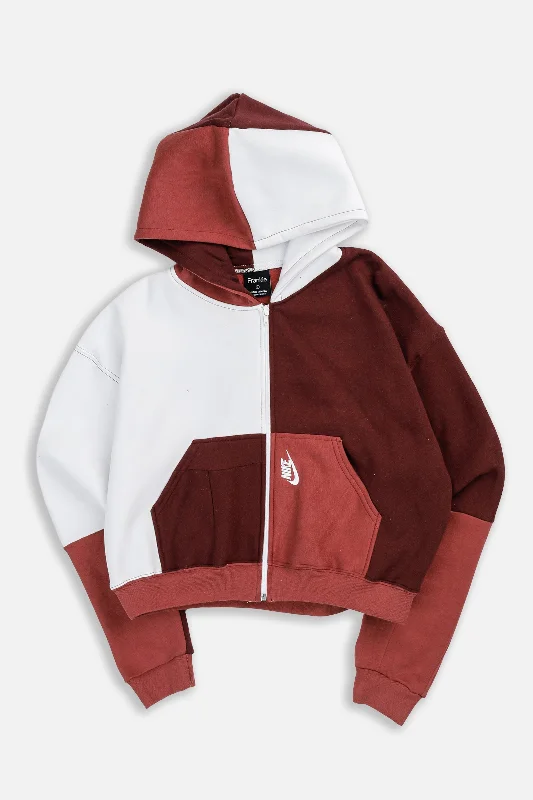 Rework Nike Crop Zip Hoodie - M