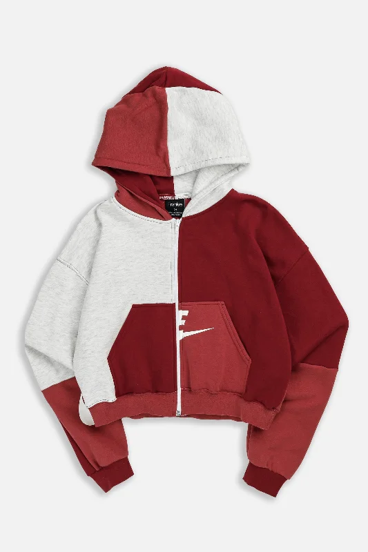 Rework Nike Crop Zip Hoodie - XS