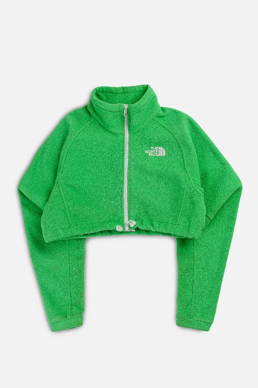 Rework North Face Crop Fleece Jacket - S