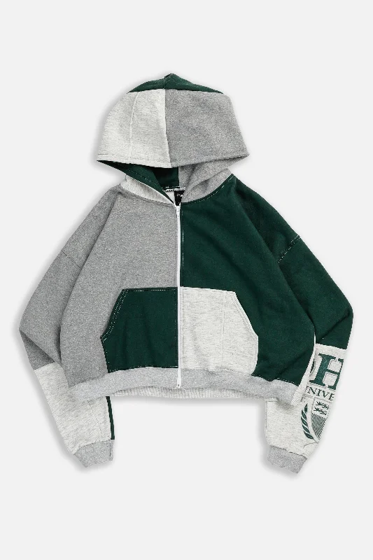 Rework Ohio University Crop Zip Hoodie - XXL