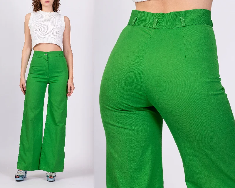 70s Green High Waisted Pants - Small to Medium