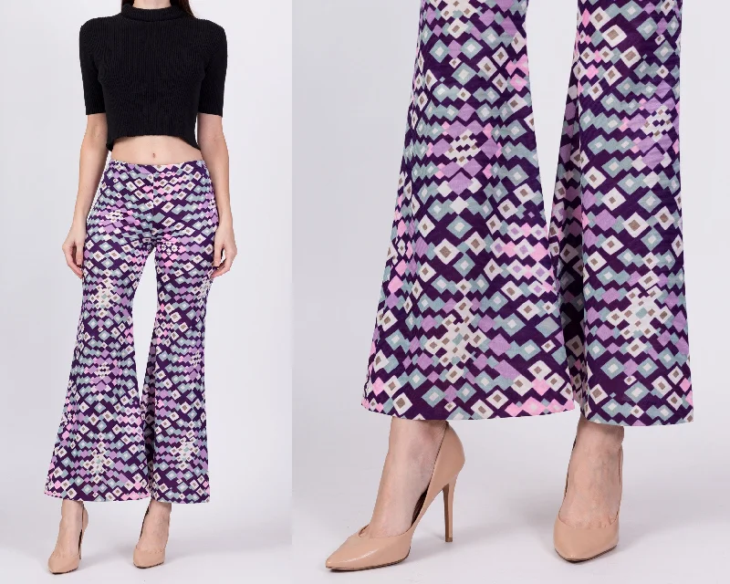 70s Psychedelic Geometric Pants - Extra Small