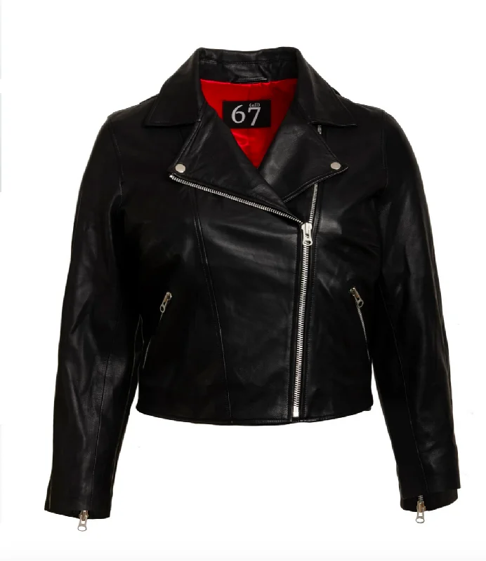 ALL 67 - Cropped leather Biker Jacket