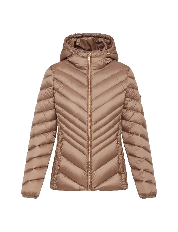 Chevron Packable Puffer Jacket