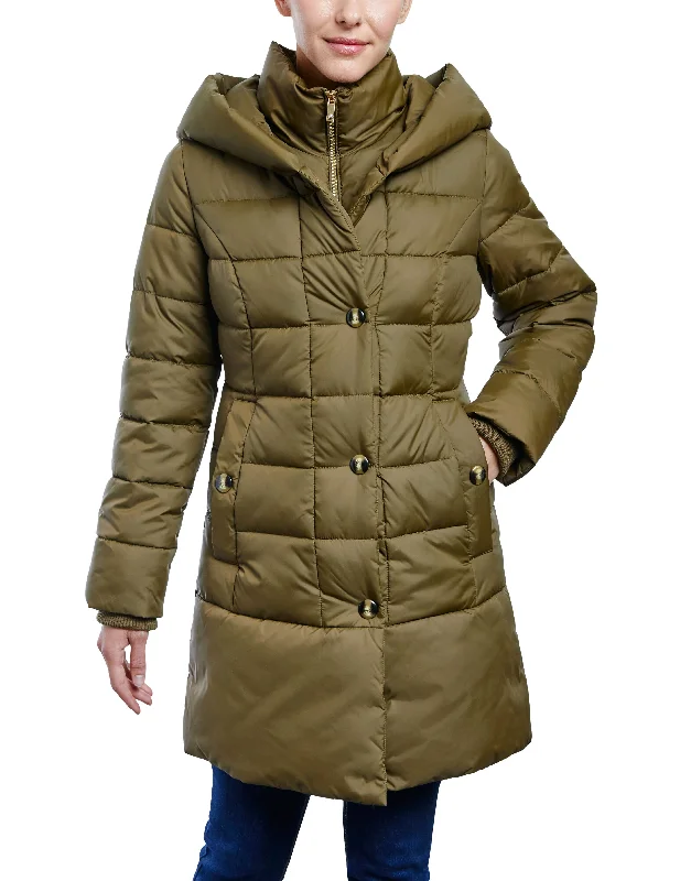 Consider It Snap Front Puffer Jacket