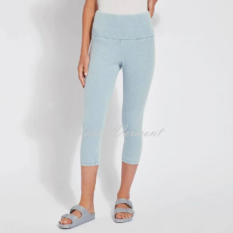 Lysse Capri Denim Legging – Style 6173 (Bleached Blue)