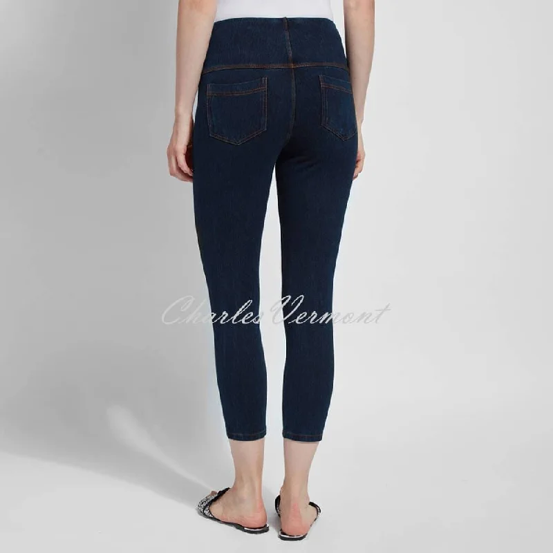 Lysse Cropped Toothpick Denim Legging with Back Pockets – Style 1608 (Indigo)