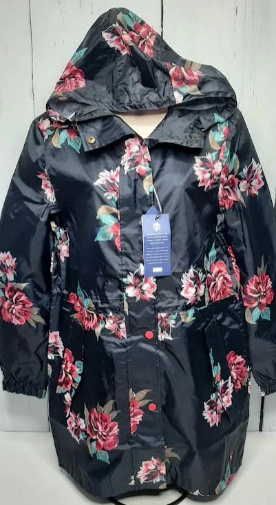 Rain Coat - Navy Flower