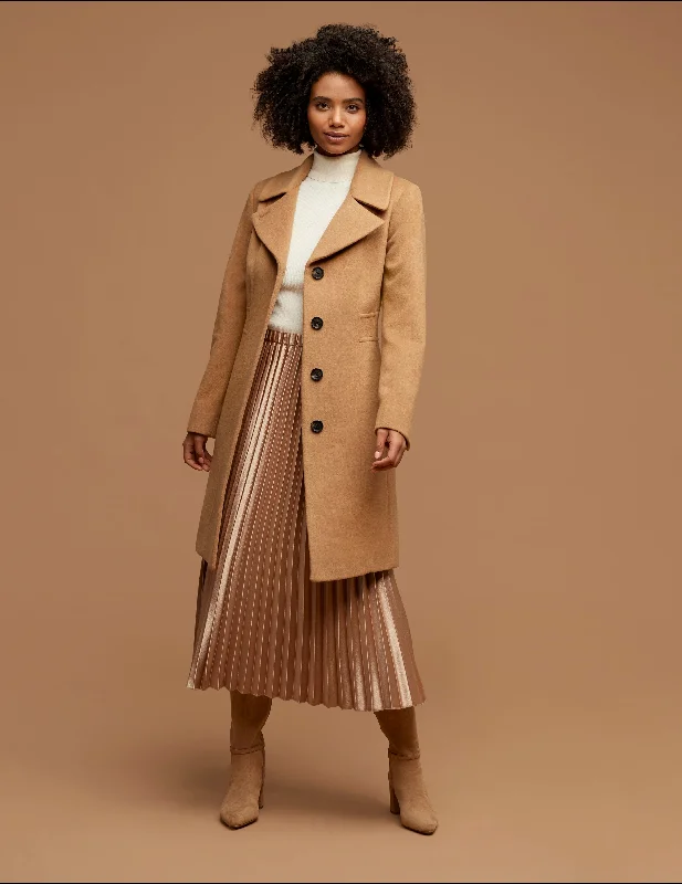 Notch Collar Wool Coat