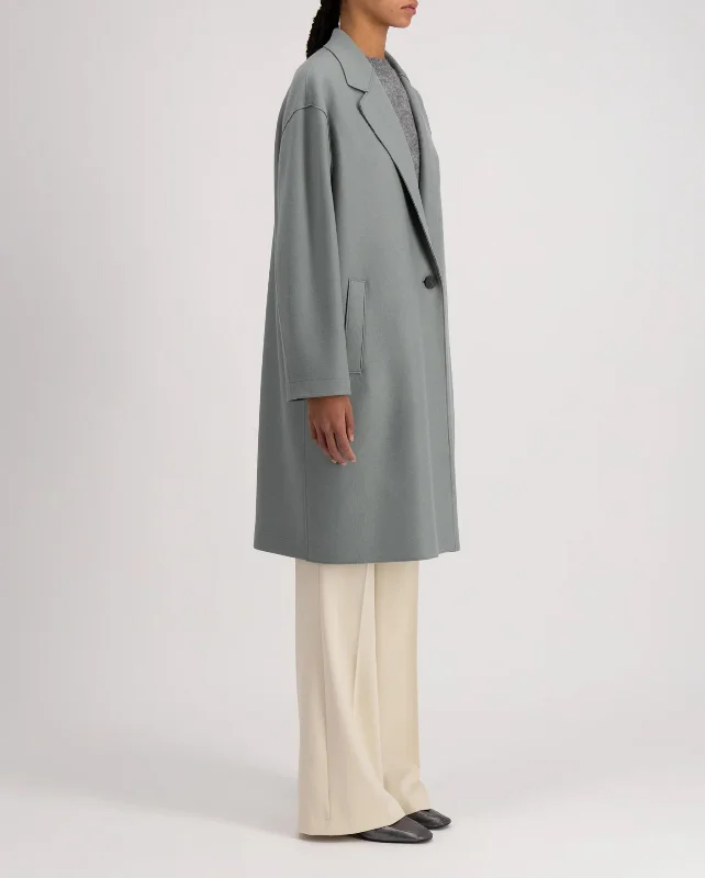 OVERSIZED CASHMERE BLEND COAT / SAGE GREEN